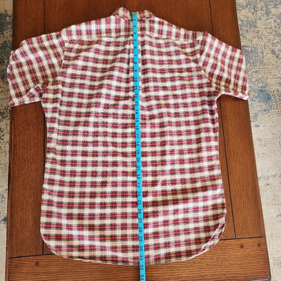 Ralph Lauren button shirt Tartan plaid red medium - Picture 9 of 10